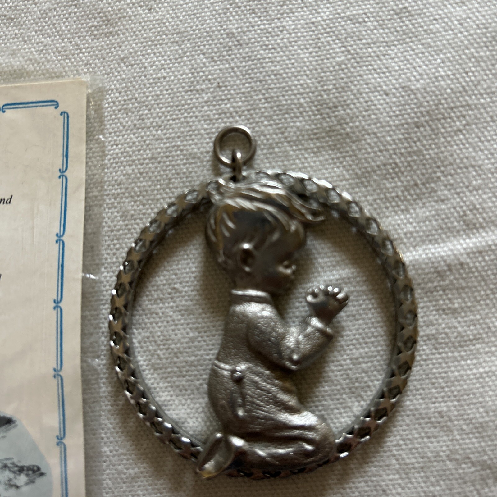 Religious Medal And Pin Made In Taiwan For Baby Boy Crib Or Room