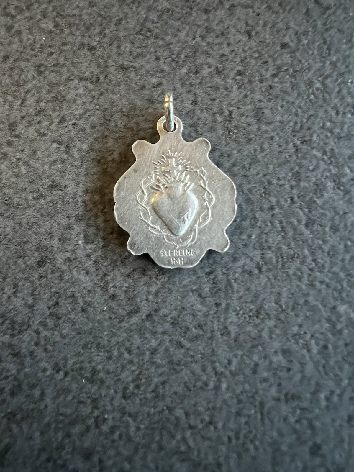 HMH Sterling Infant Jesus of Prague Small Medal w/Blue Enamel 3 grams