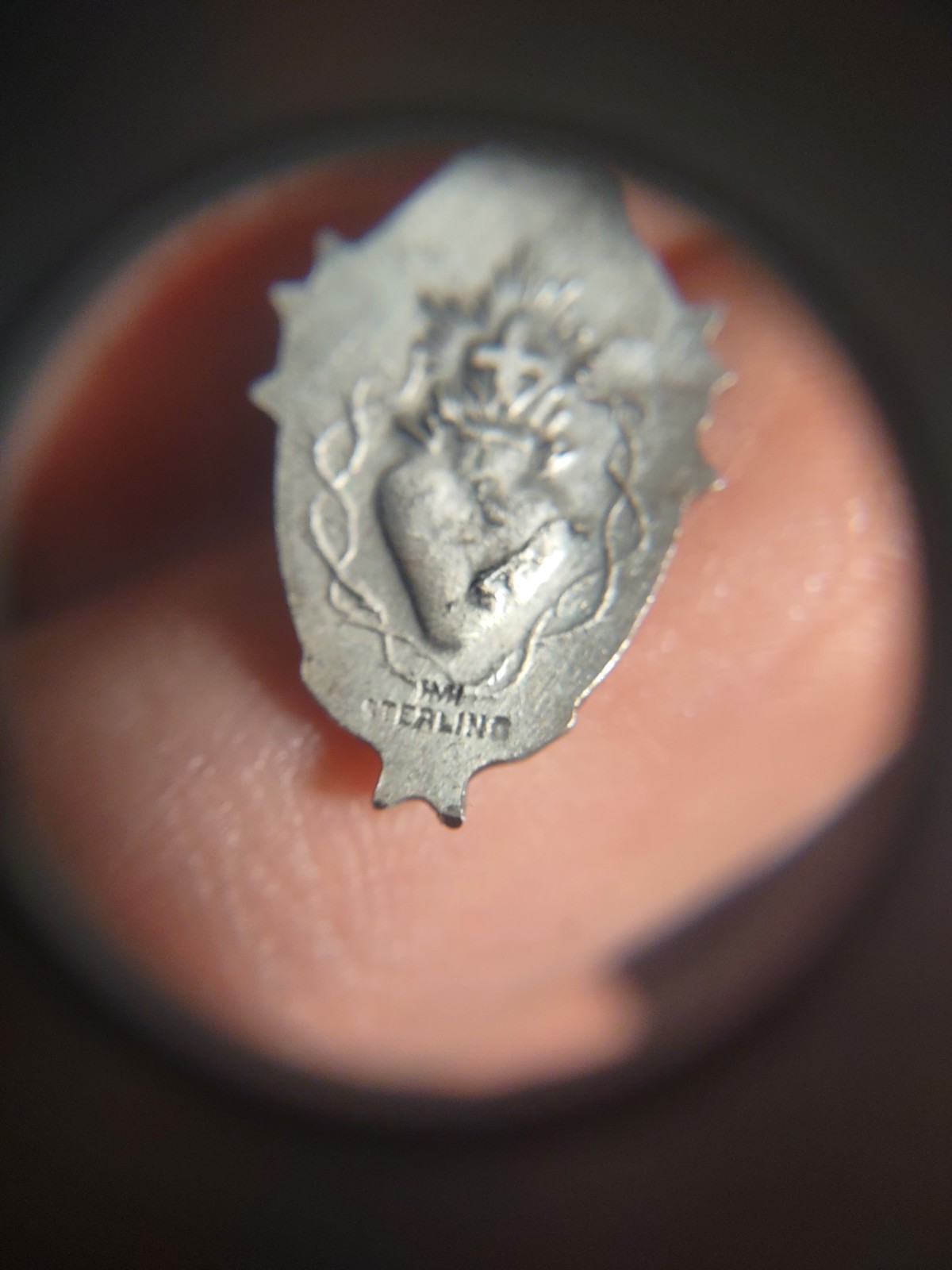 2.4 Gram Vintage Infant Of Prague Medal Sterling Silver 925 Religious Holy Charm
