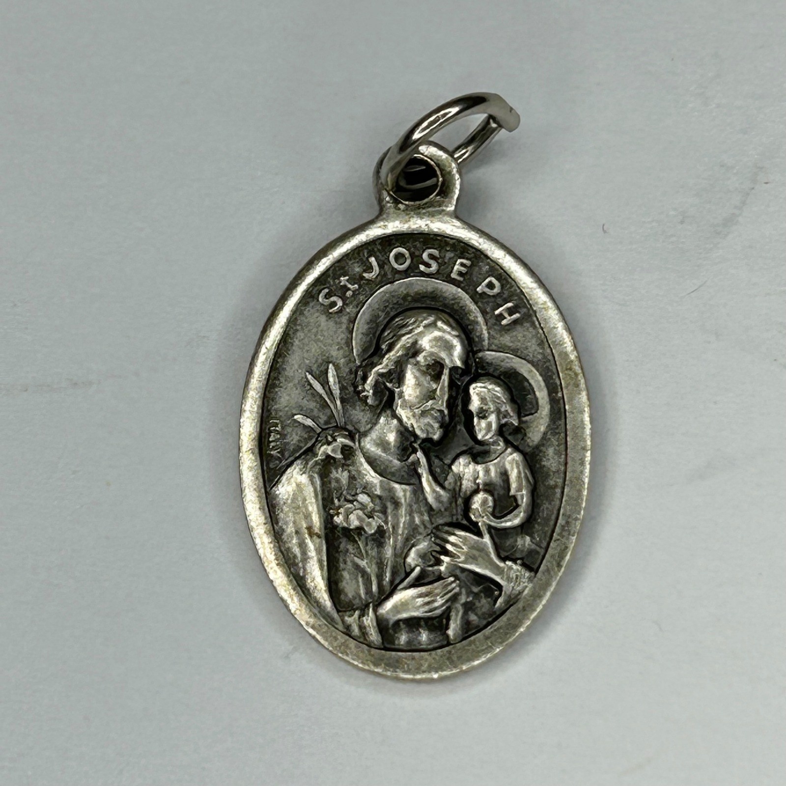 Lot of 6 Catholic Saint Medals Italy St Michael Joseph Ann Dymphna
