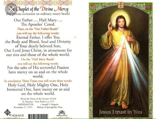 Black gunmetal JESUS DIVINE MERCY MEDAL Stainless steel rolo box chain necklace