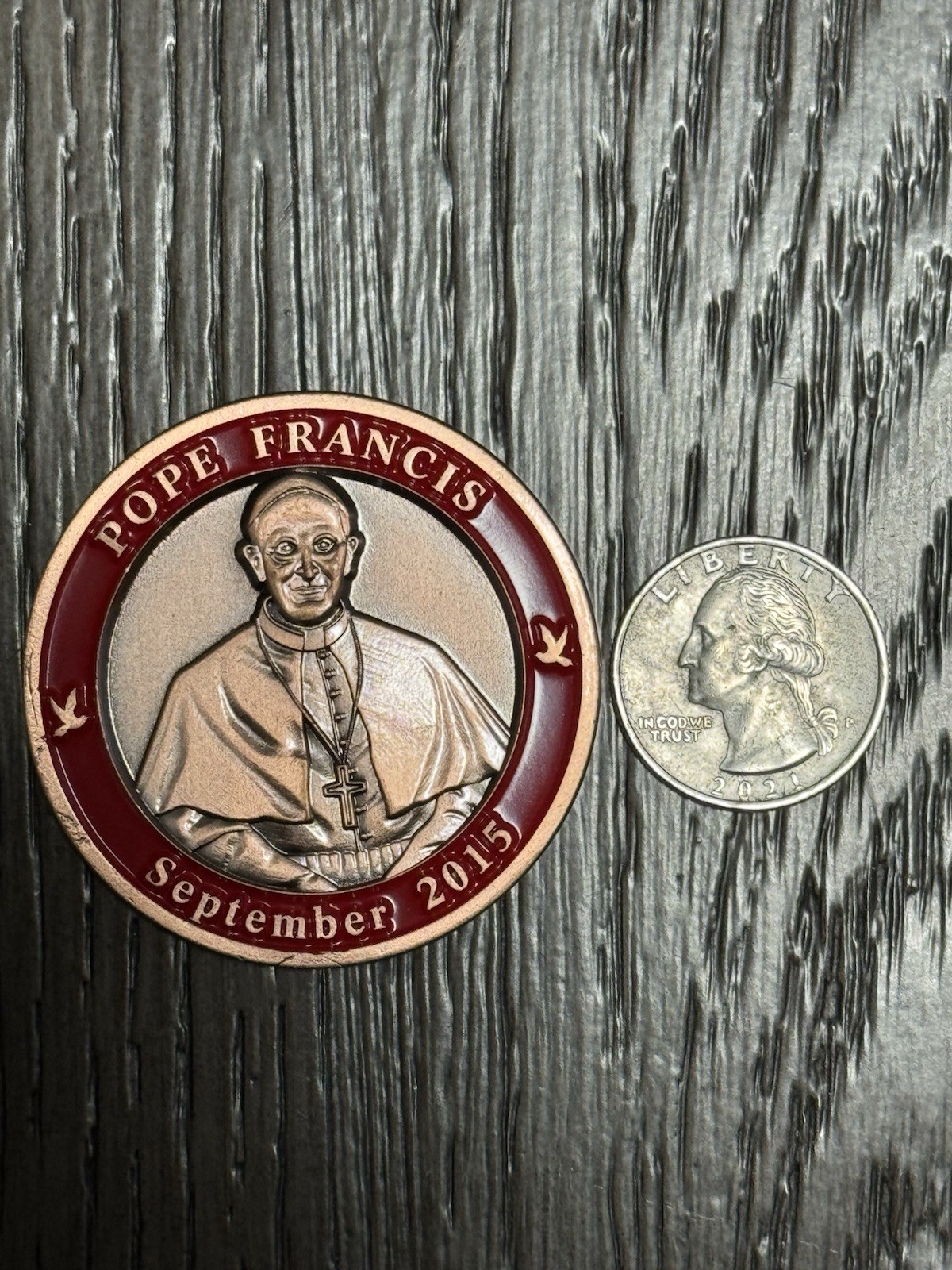 POPE FRANCIS 2015 VISIT NY 70th ANN. NYPD Challenge Coin- MINT 🔥🙏🔥