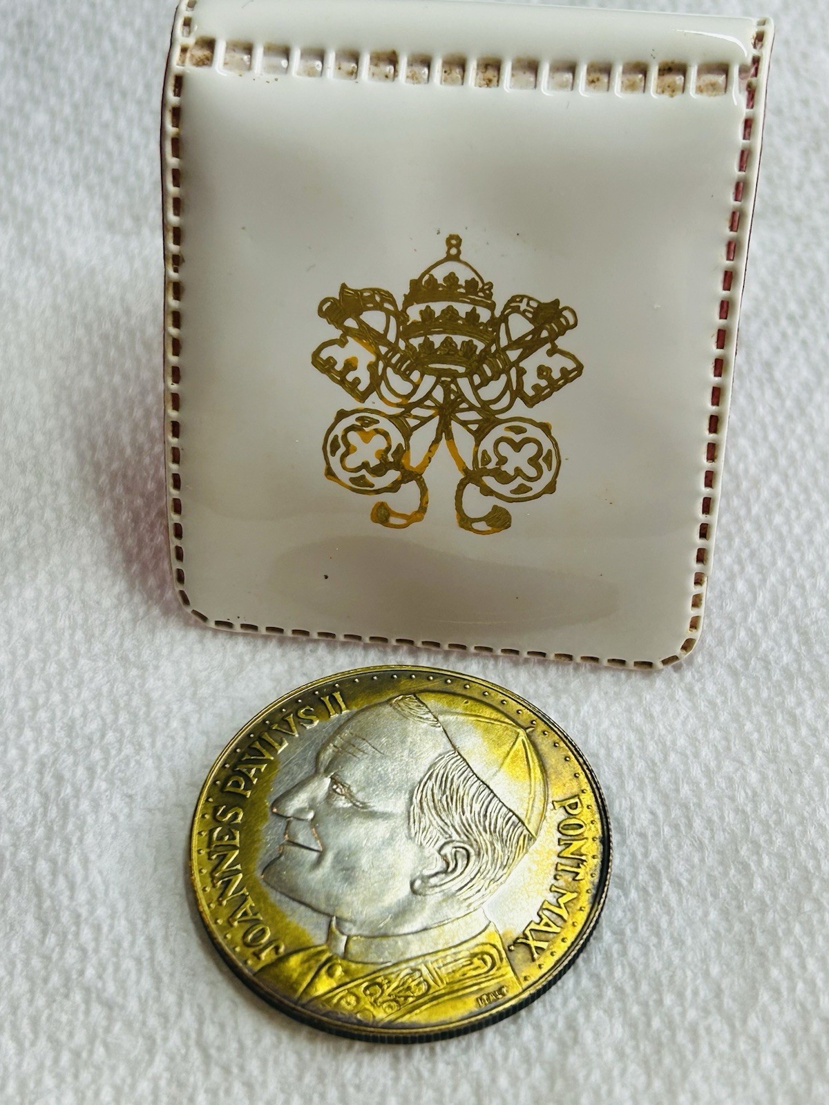 Lot Catholic Medals Vintage 4 Way 10 Pcs Italy Pope John Paul II Saint Michael