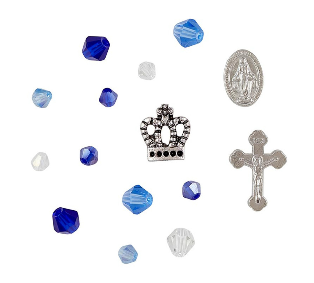 “Floating” Miraculous Medal Magnet Locket Pendant Necklace & Bracelet Set Womens