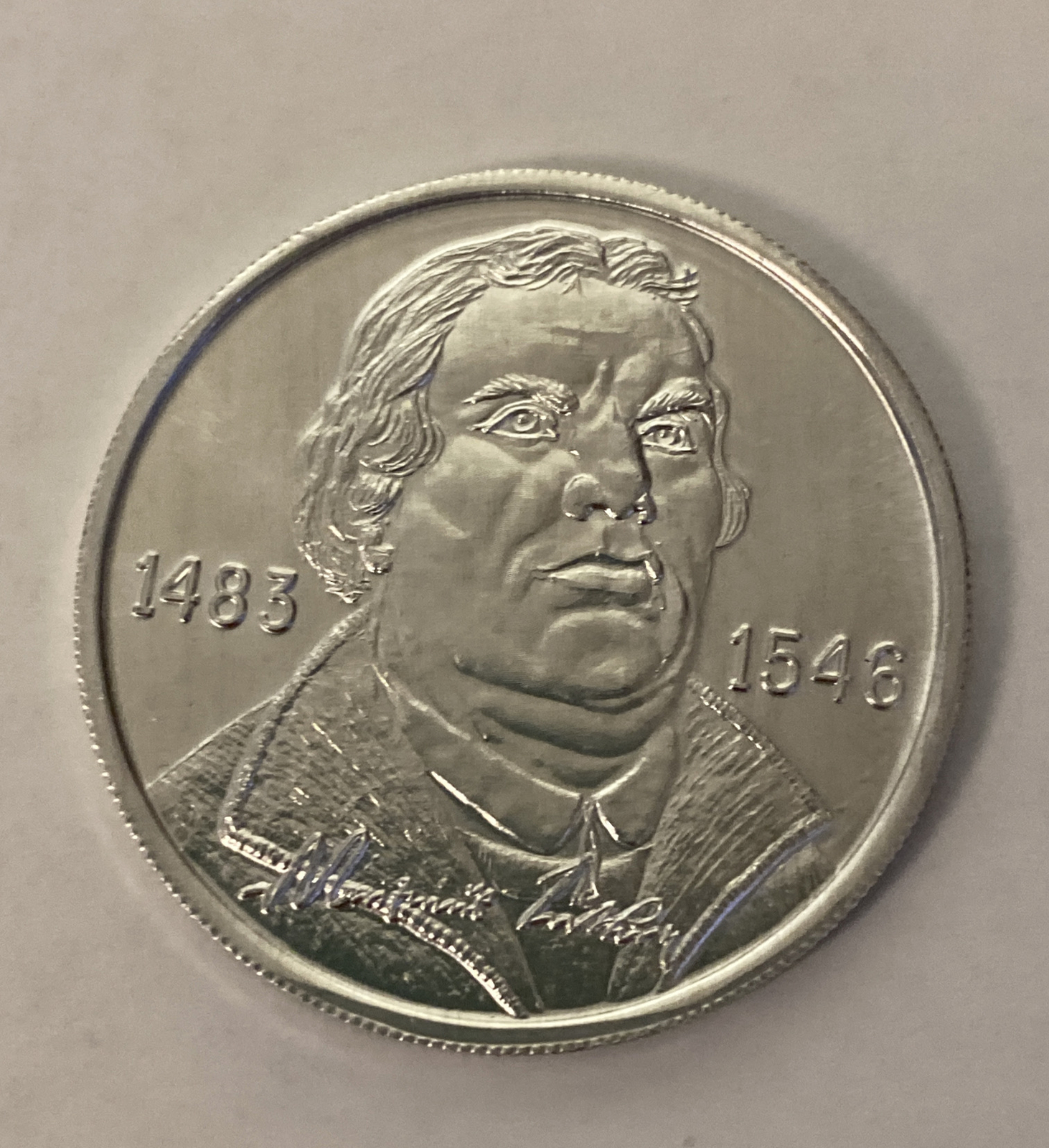 Martin Luther’s Birth 500th Anniversary Light Alloy Coin A21