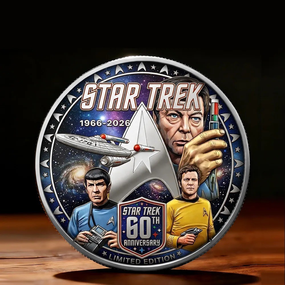 Star Trek 60th Anniversary Commemorative Gold Coin USS Enterprise NCC-1701 2026