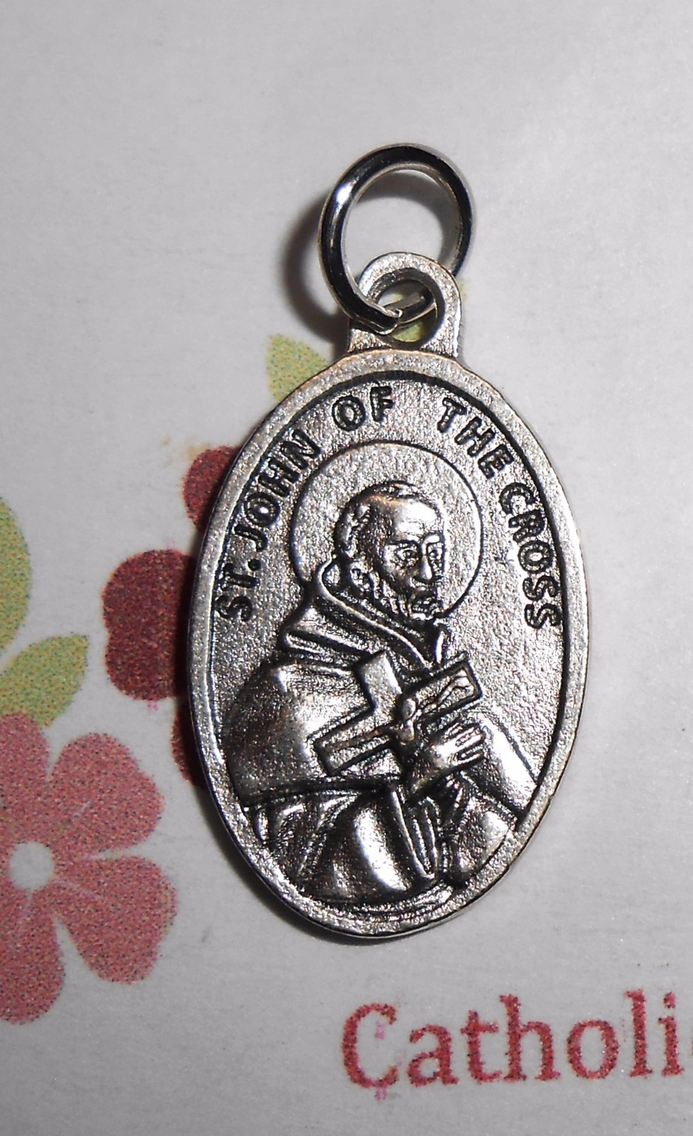 Saint St. John of the Cross – Ox Die Cast Italian Silver Tone 1 inch Medal