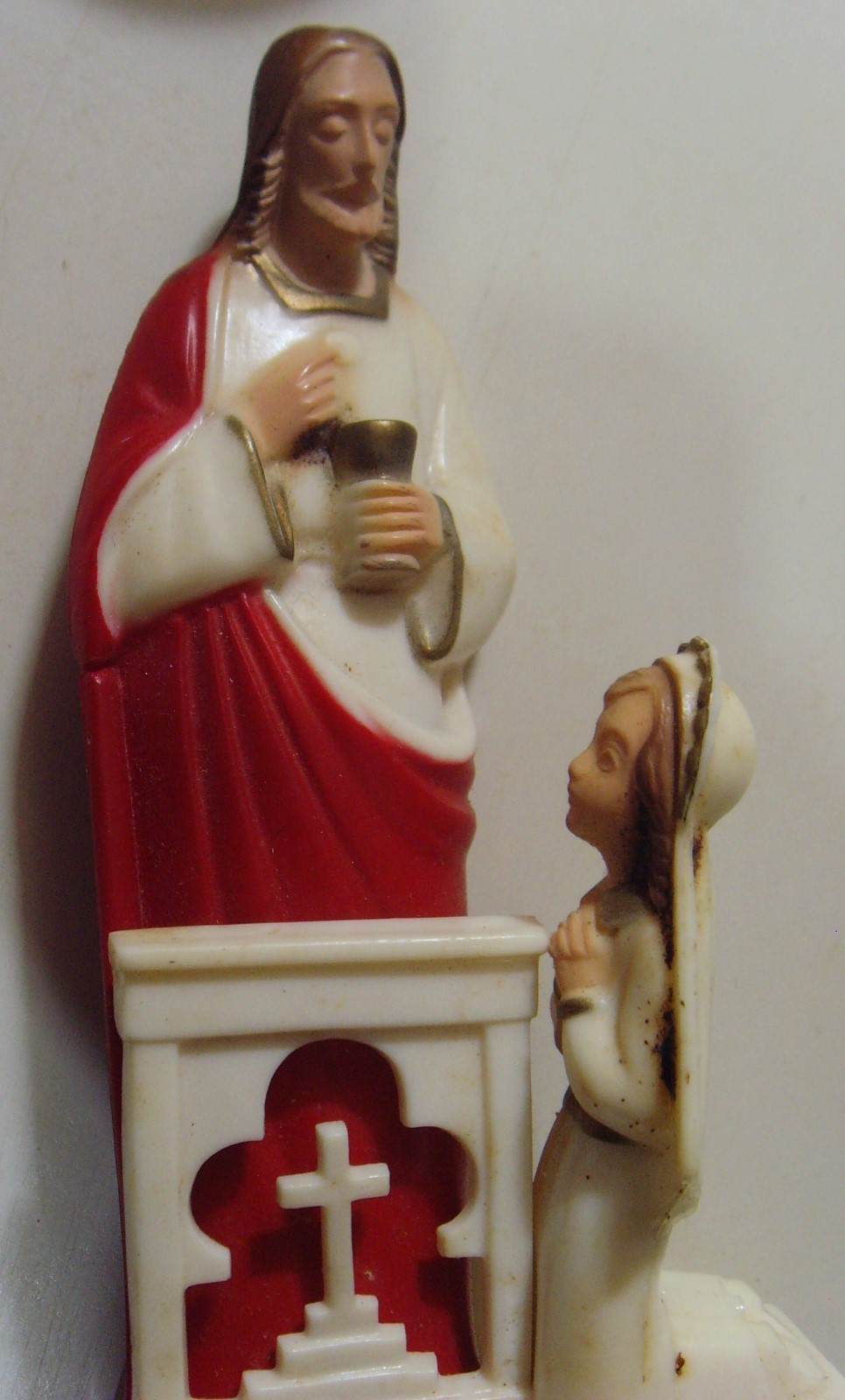 1940s-1950s antique heartland plastic religious catholic Saints icon Lot EL1120