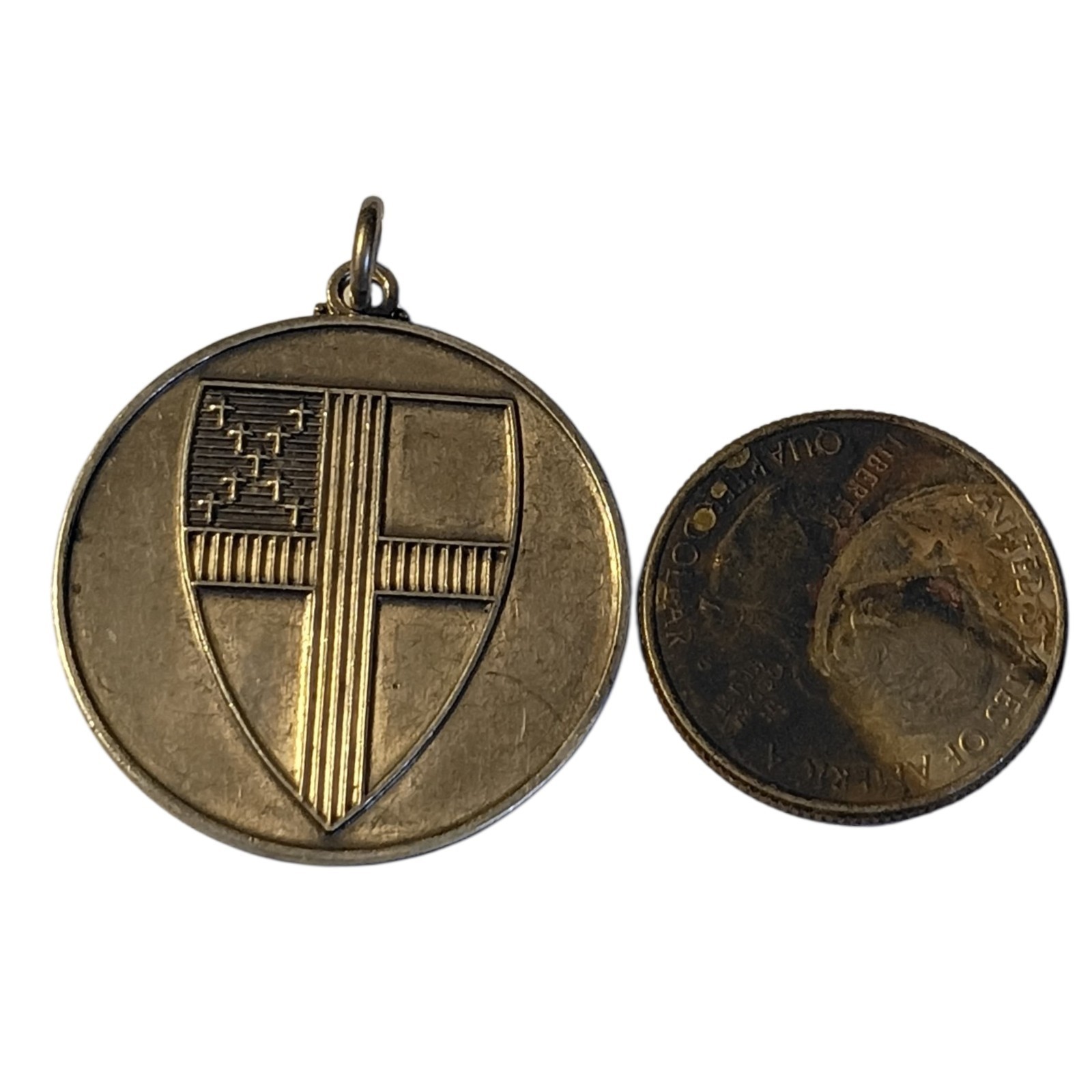 1950s Episcopal Armed Forces Sterling Silver Medal Engraved