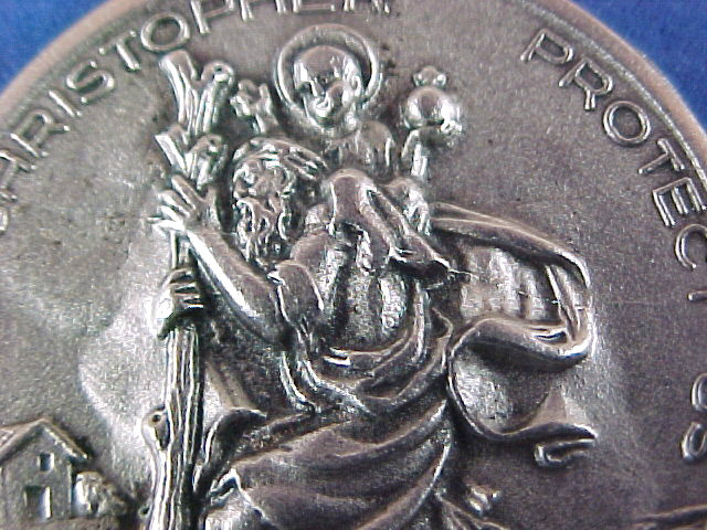 St Christopher/ Our Lady of the Highway KEYCHAIN Protection Medal Saint Medal