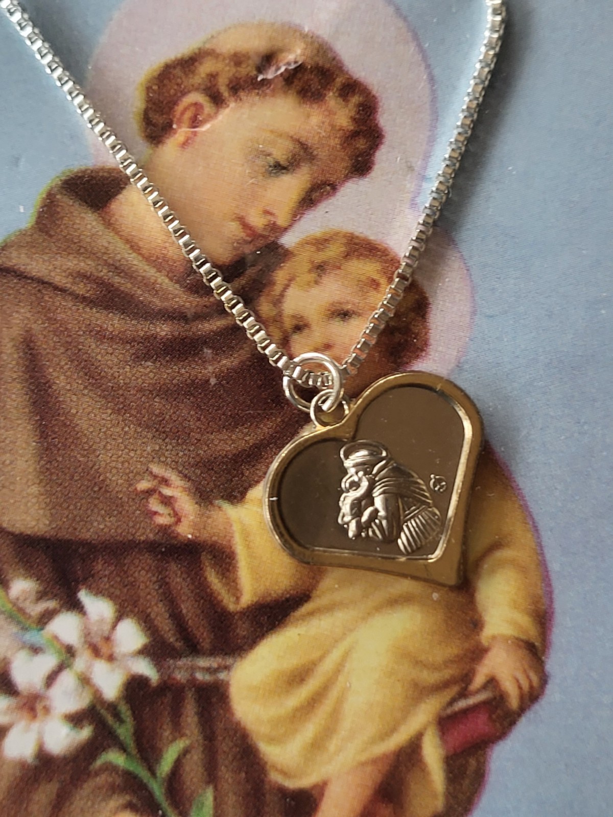 Vintage St Dominic de Guzman Elizabeth Ann Seton Anthony Holy Medals Cross ITALY