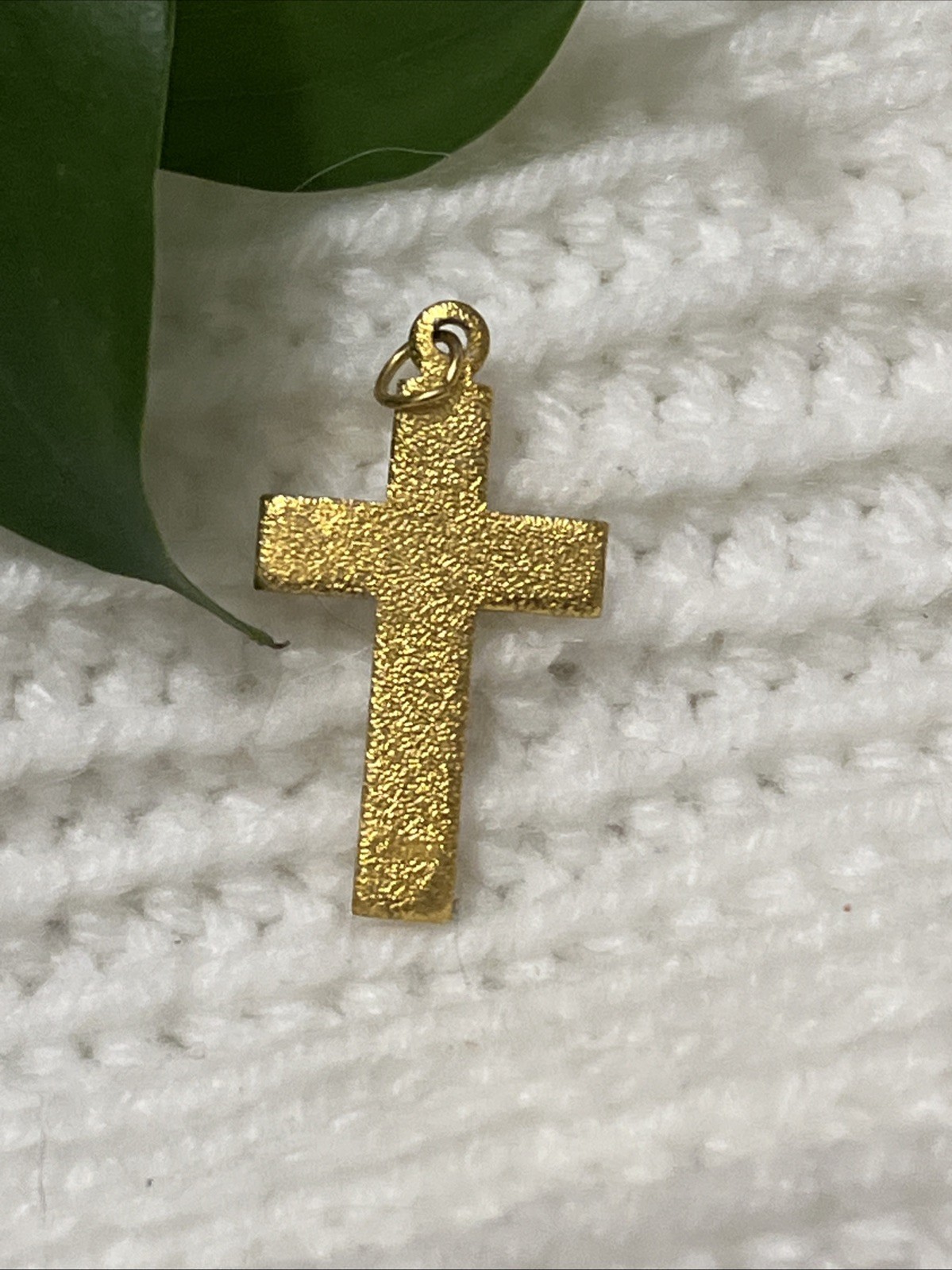 Vintage Geometric Cross Medal Gold Toned & Silver Toned Pendant