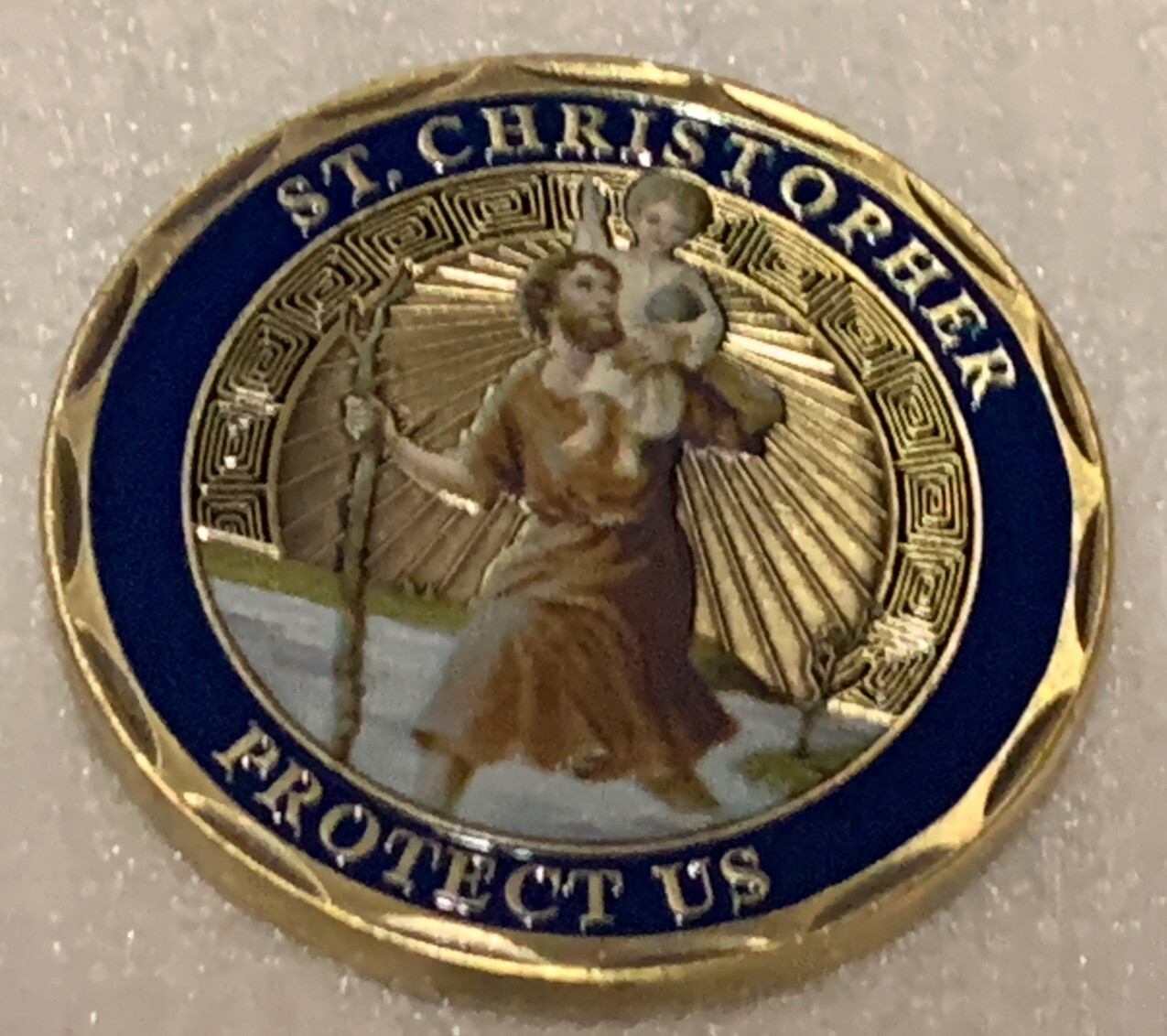 * Gold Saint Christopher Religious Prayer Coin 1 Oz US Seller Fast Shipping