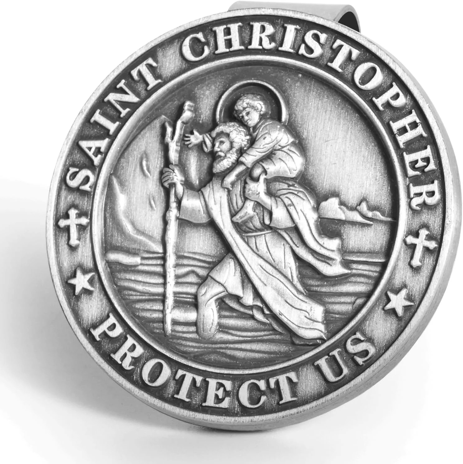 St Christopher Medal for Car, Saint Christopher Medal, Guardian Angel Visor Clip