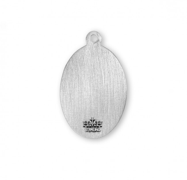 St. Rachel Sterling Silver Oval 0.9″ Medal, Gift Box, 18″ Chain, US Made