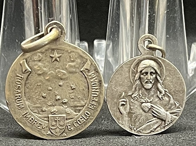 By Lasserre France antique lot 2 St Therese of Jesus, Mount Carmel, Sacred Heart
