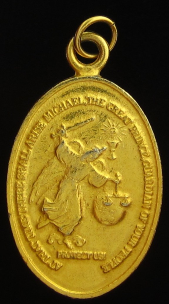 Vintage Saint Michael the Archangel Medal Patron Saint of Military Personnel
