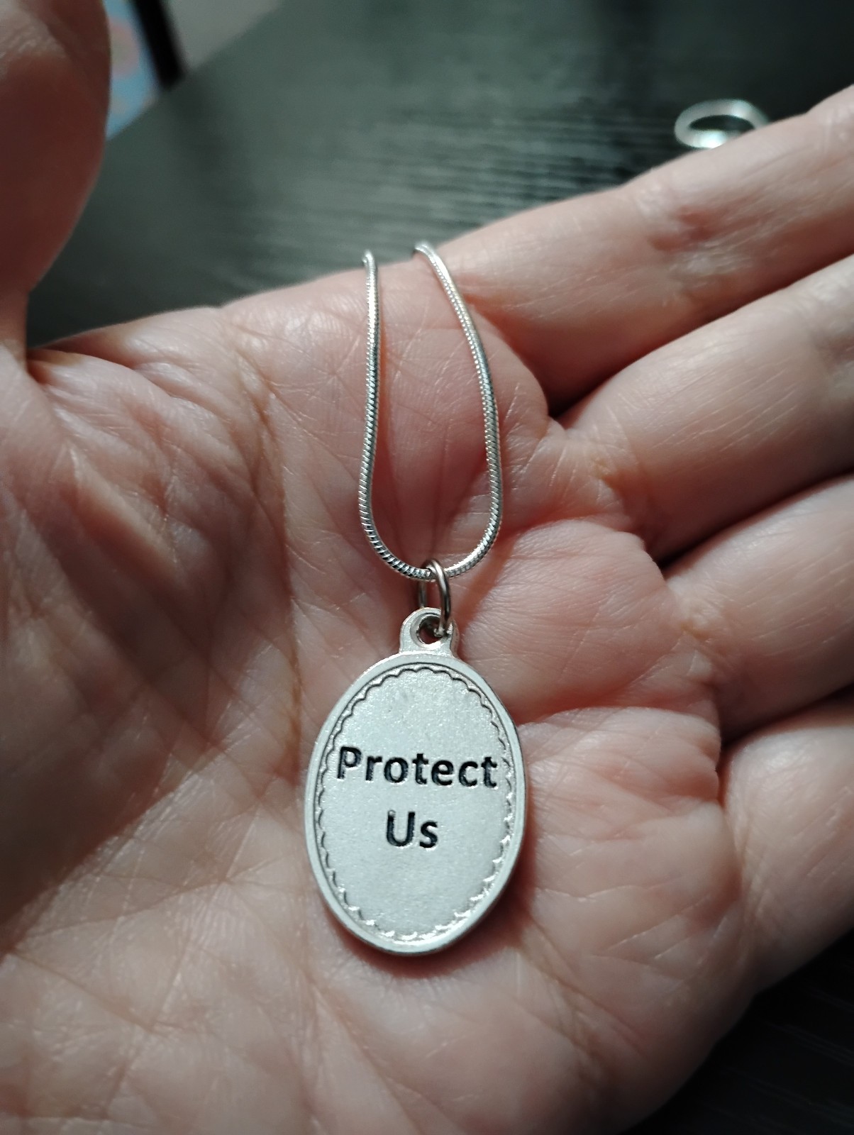 St Michael Protect Us Medal 925 Sterling Silver Snake Chain Necklace+ holy card
