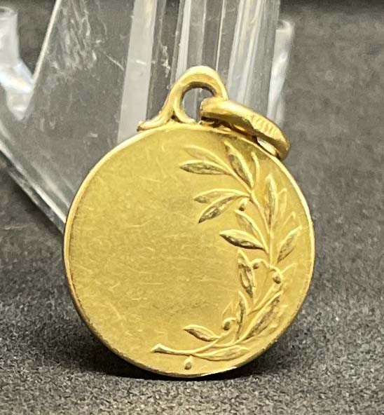 France 1910´ antique Sacred Heart of Jesus Christ, gold bath, medal, beauty!