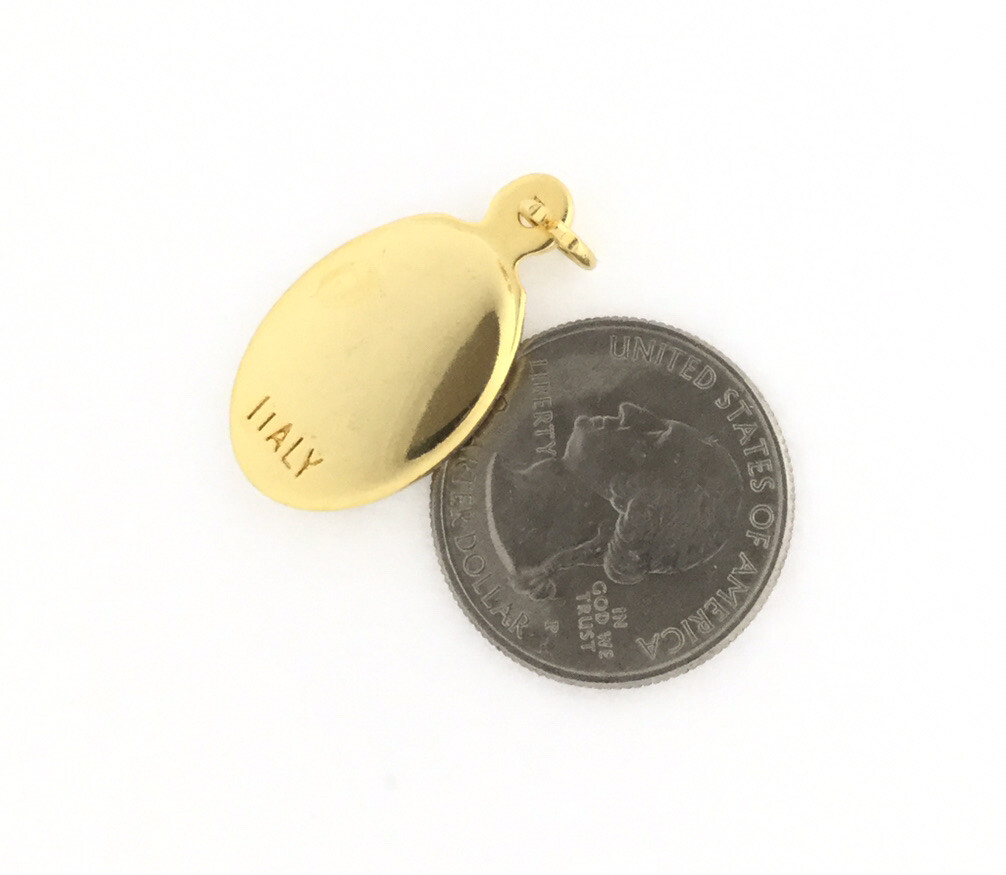 3 Gold Toned Base with Epoxy Image Catholic Saint Barbara Medal Pendant Chungo
