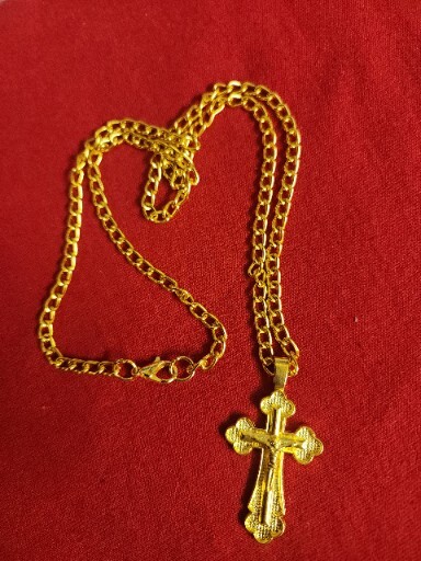 Christian CATHOLIC CROSS with CHAIN 24 inches