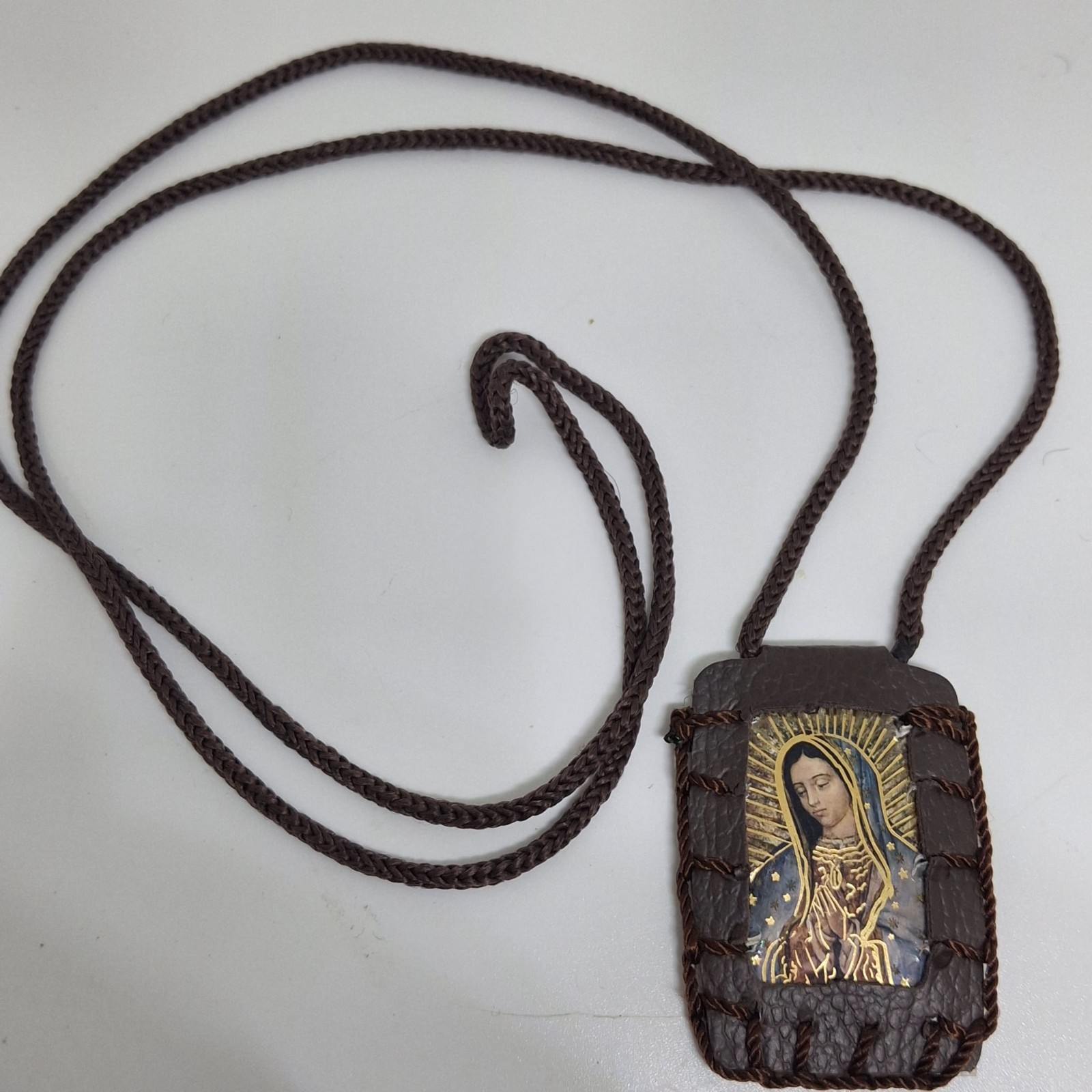 Our Lady of Guadalupe/St jude Black Necklace Collar scapular Virgen / san judas
