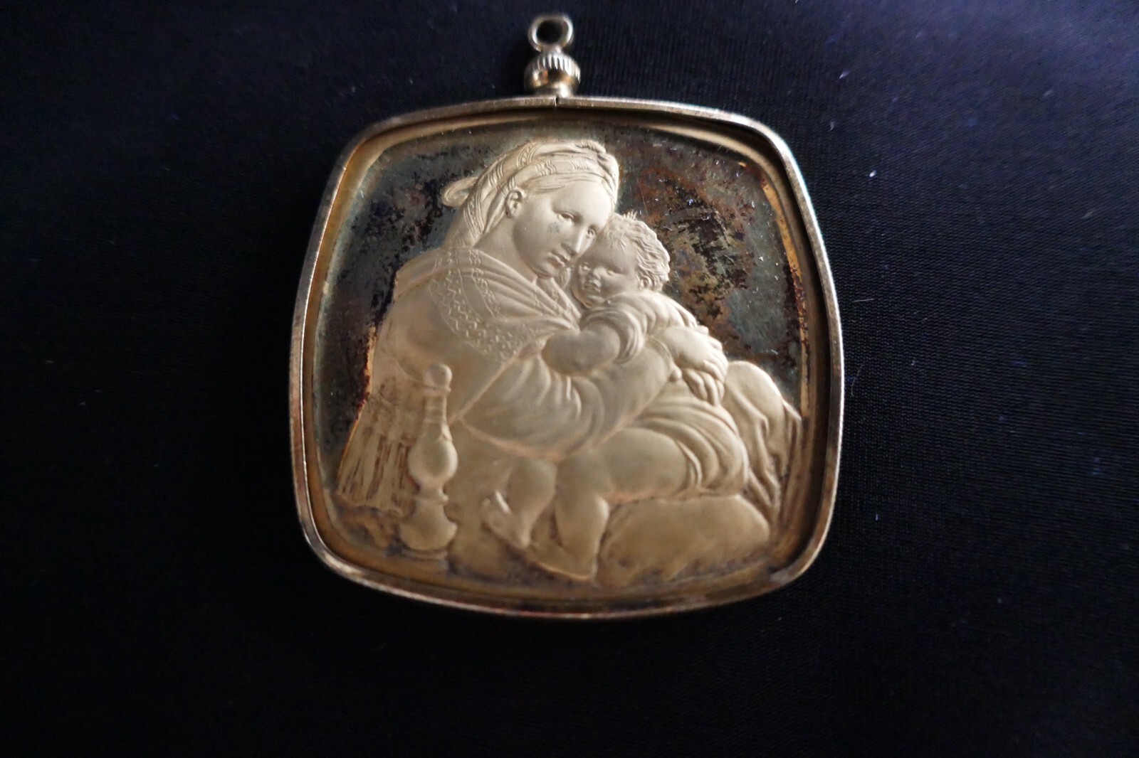 24K GOLD PLATED MADONNA DELLA SEGGIOLA RAPHAEL FLORENCE ITALY LINCOLN MINT MEDAL