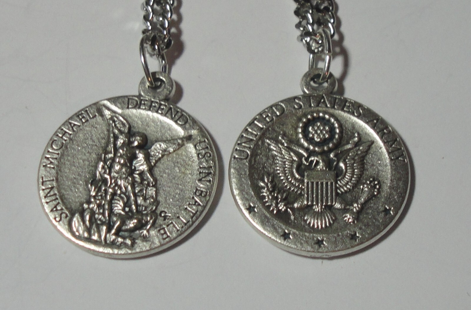Archangel St Michael United States Army Holy Medal on 24″ Stainless Steel Chain