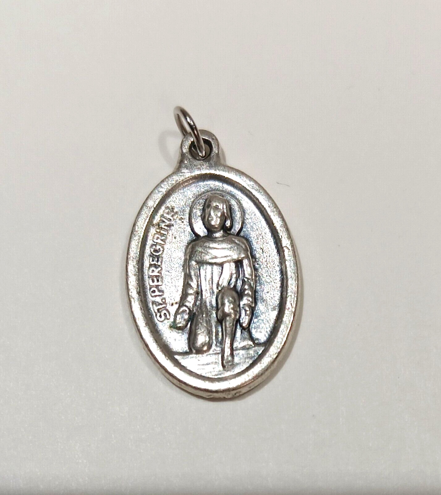Religious Catholic Medal Saint Peregrine 1″ Oval Medal Italy