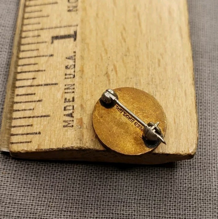 Vintage Pin Interesting 90 First Cross Unknown History Christian A17