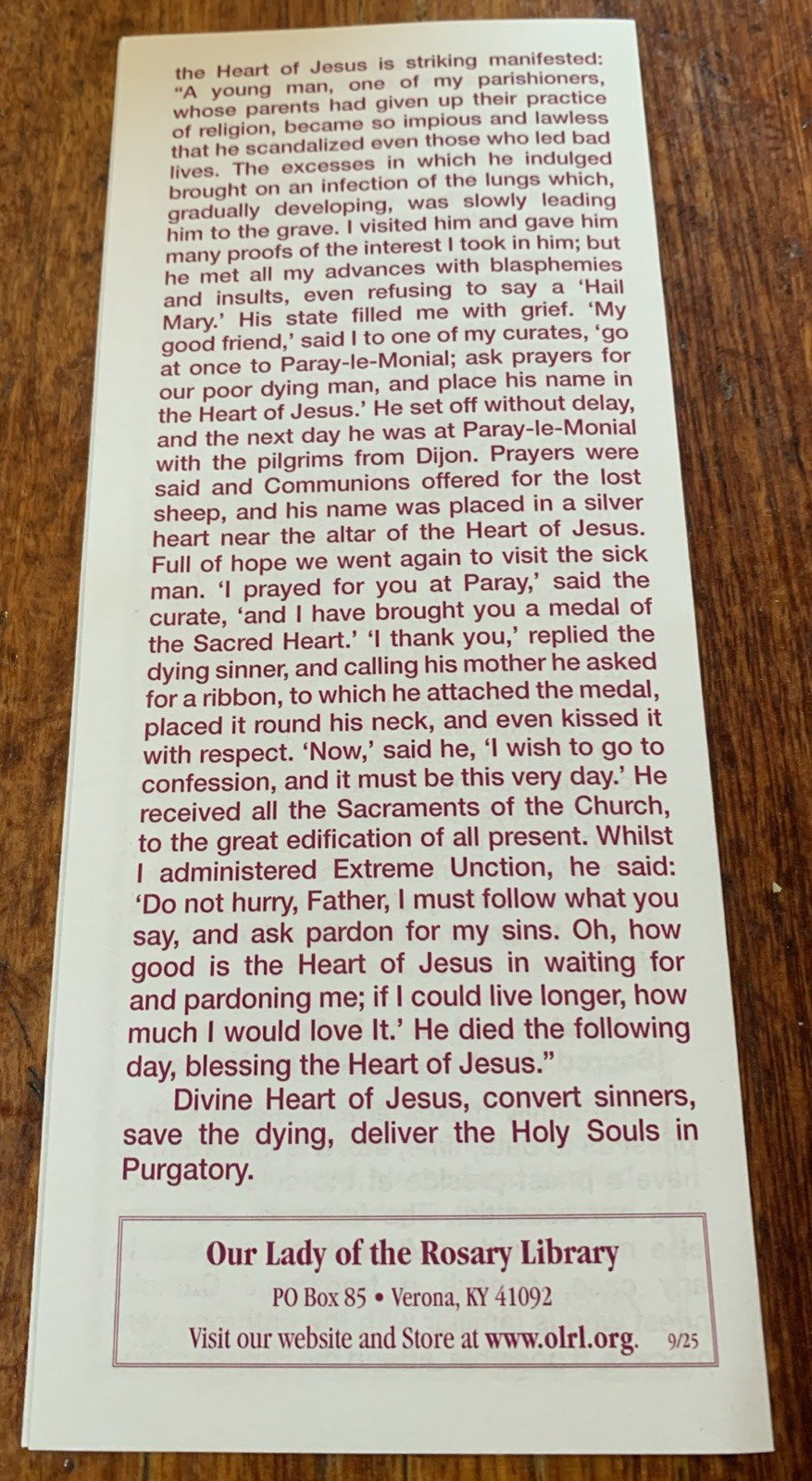 Lot Of 100 Catholic Brochures Enthronement Sacred Heart Jesus In The Home