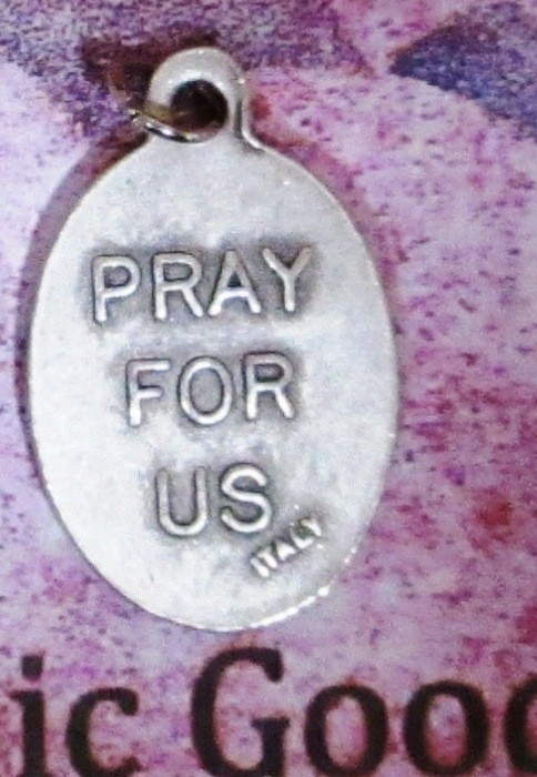 Saint St. Bernard – Oxidized Italian Silver Tone Oxidized 1 inch Medal