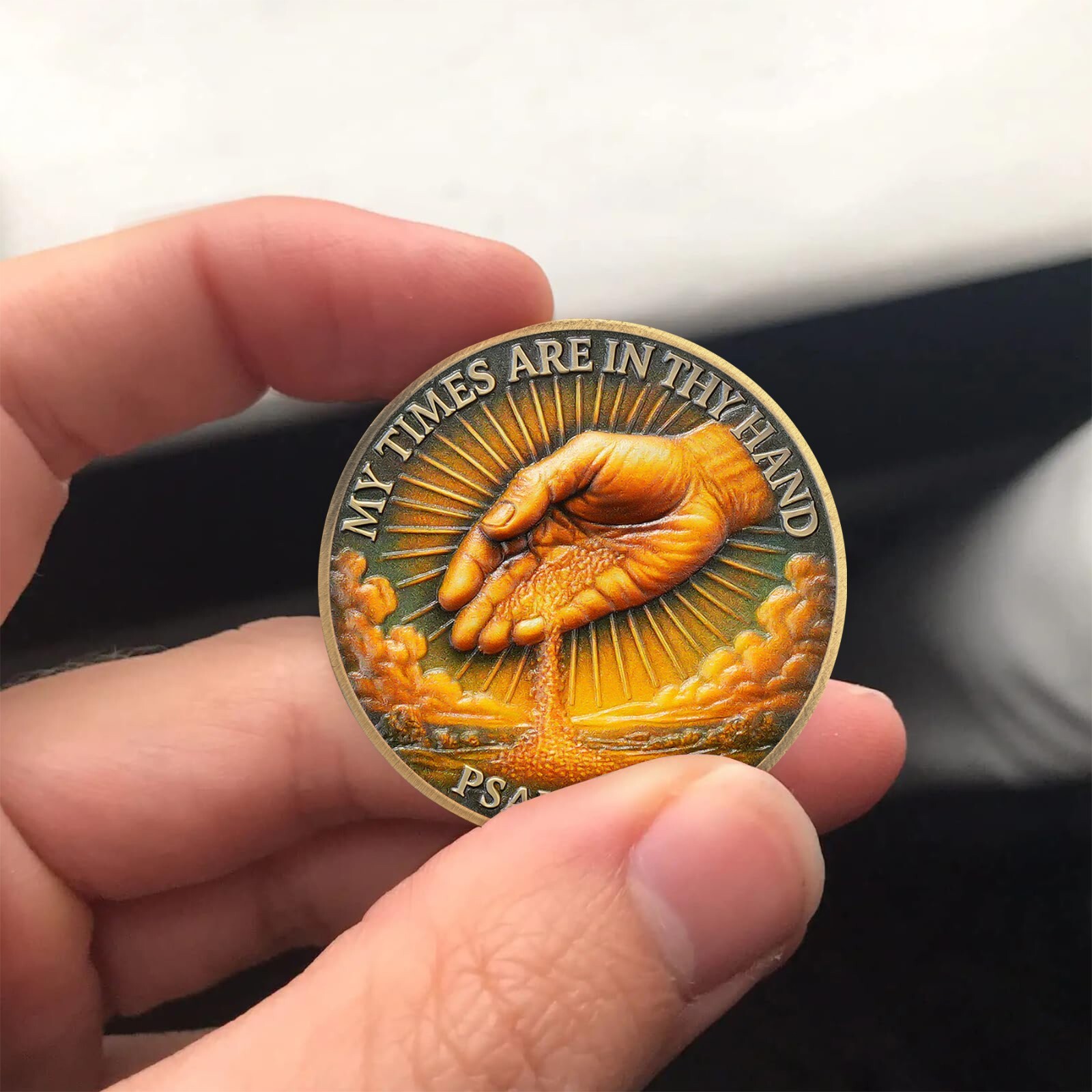 6pcs God’s Guidance Christian Faith Coin Psalm 31:15 Verse Religious Collectible