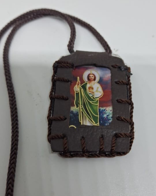 Our Lady of Guadalupe/St jude Black Necklace Collar scapular Virgen / san judas