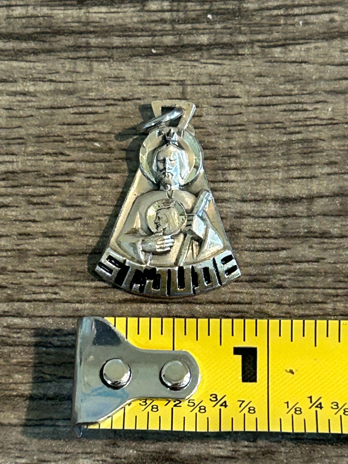 VINTAGE M DF JEAN STERLING SILVER ST JUDE PENDANT MEDAL 9.0 GRAMS RELIGIOUS