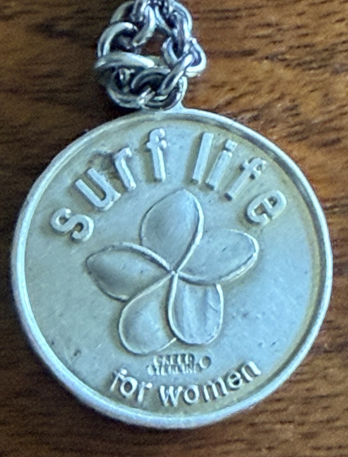 CREED Sterling Silver St Christopher Pendant for SURF LIFE for Women Plumeria