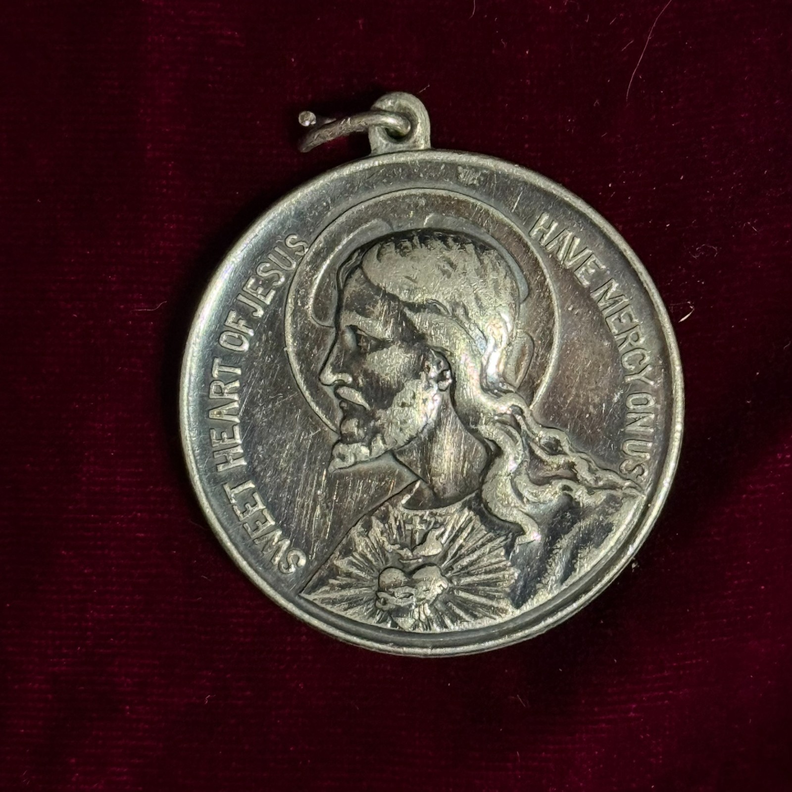 Large Sacred Heart of Jesus Medal 1.6 inch Our Lady of Perpetual Help Italy