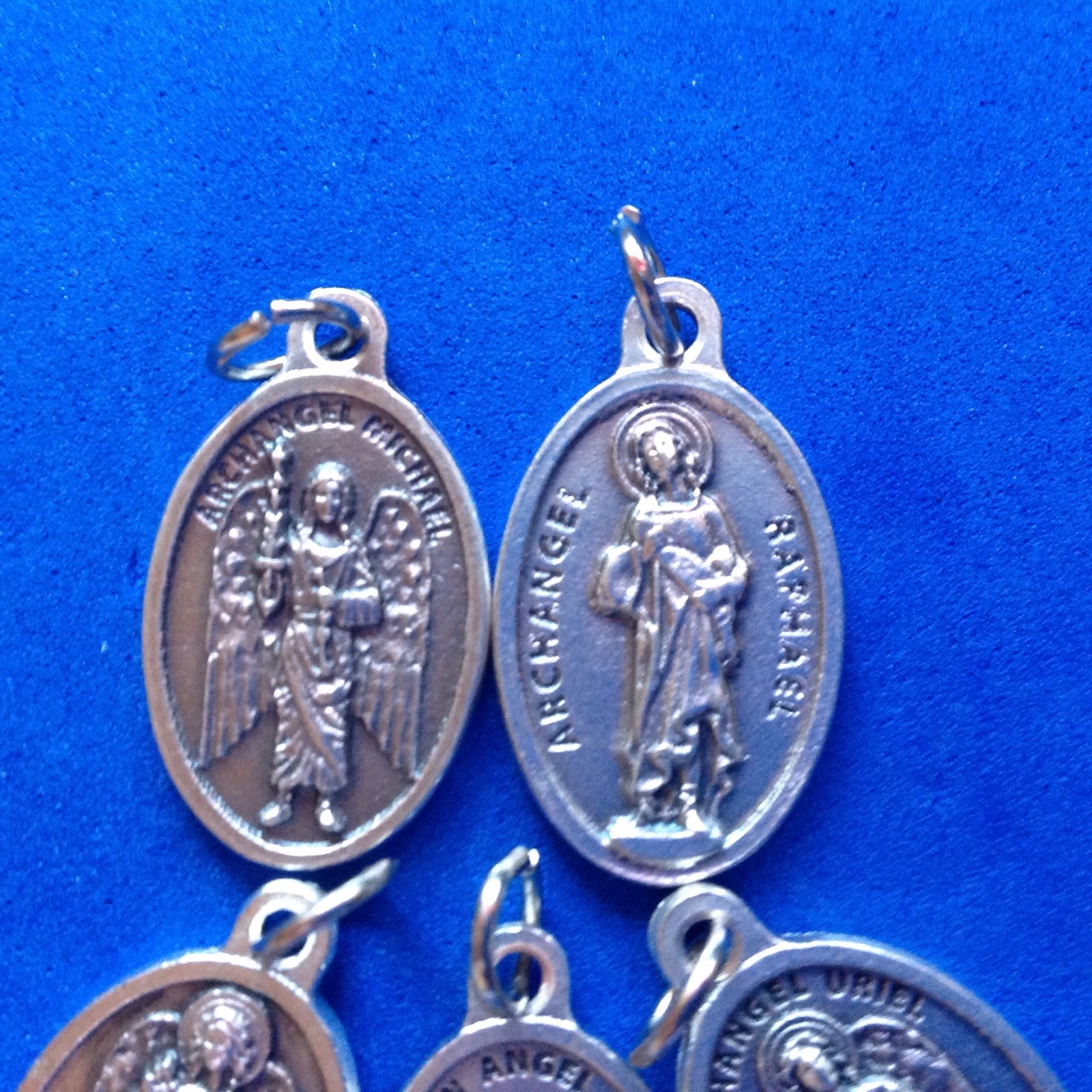 4 ARCHANGEL Saint Medal + Guardian Angel St Michael Gabriel Raphael Uriel 5Pcs