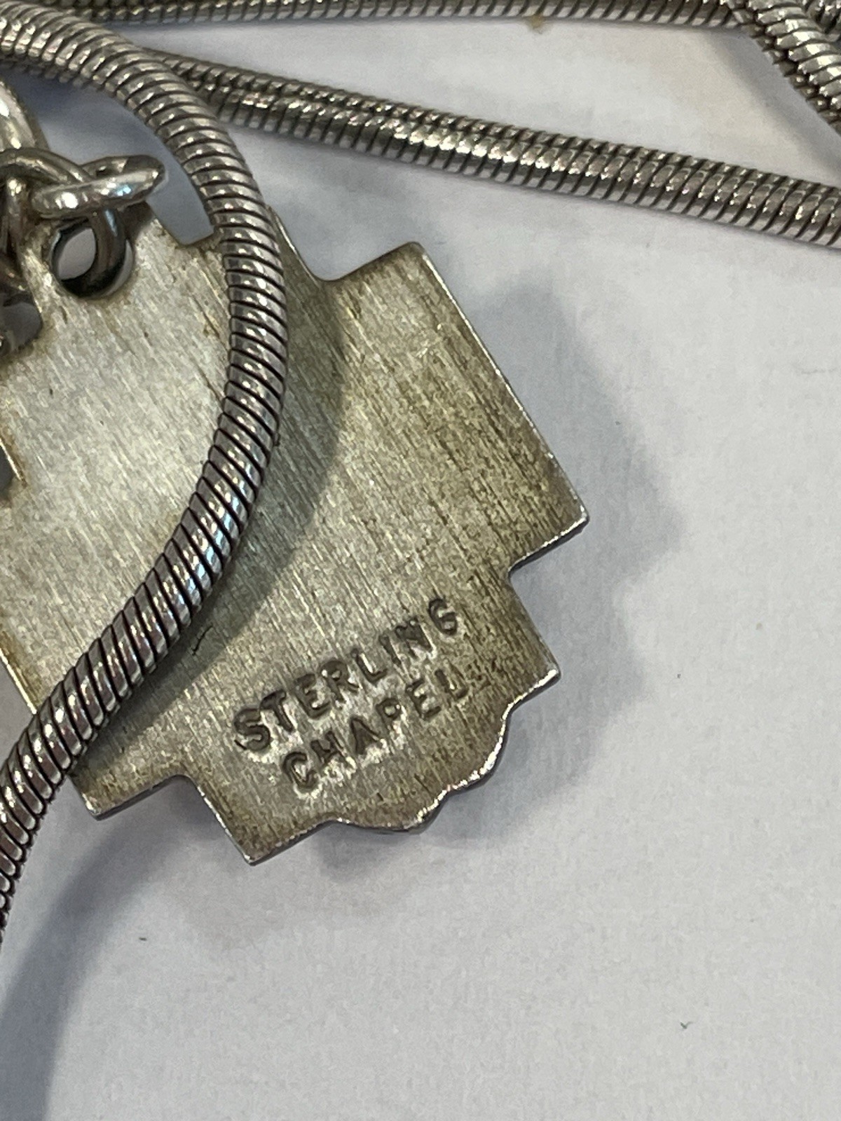 STERLING SILVER RELIGIOUS ITEMS VINTAGE CHAPEL, CREED, ALE(PANDORA?),DIFF.SAINTS
