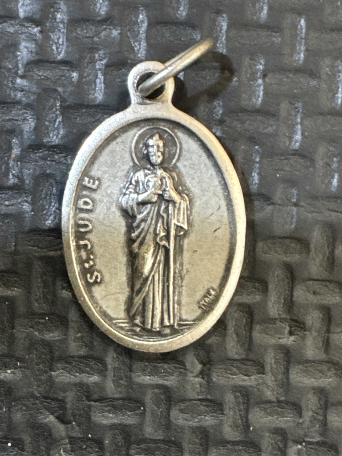 Vintage Religious Medal Pendant St Jude | PRAY FOR US | Italy