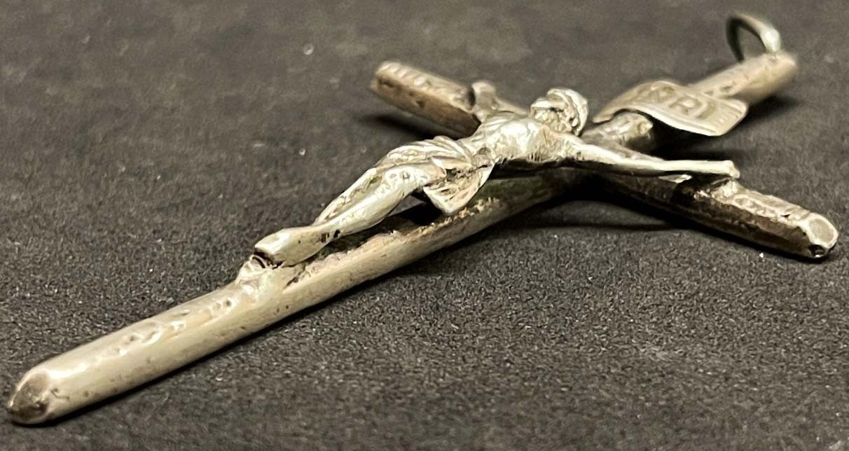 Antique silver cross Crucifix Jesus Christ, wonderful piece, excellent condition