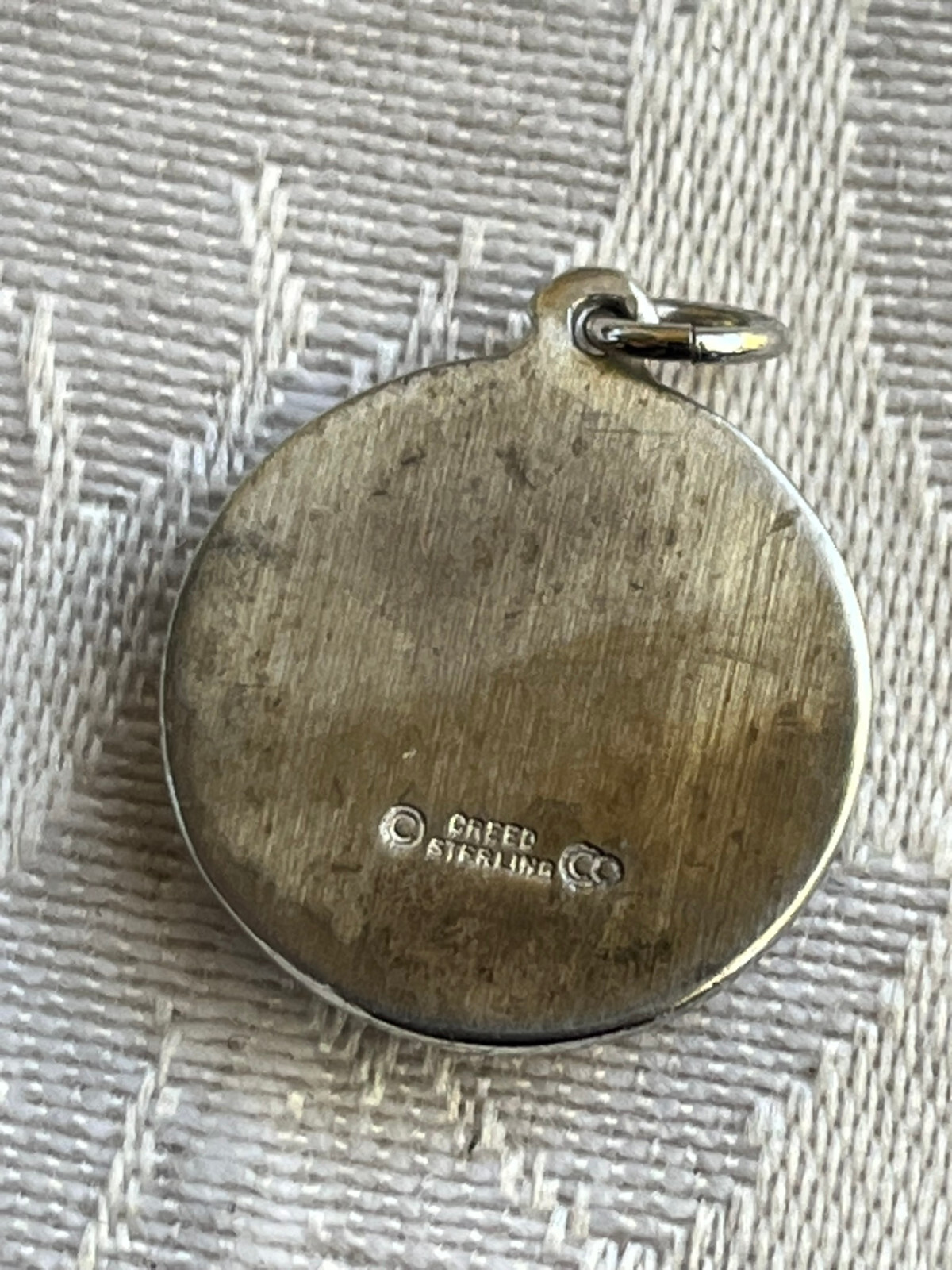 Vtg medal St Saint Jude hope impossible lost causes patron Creed sterling silver