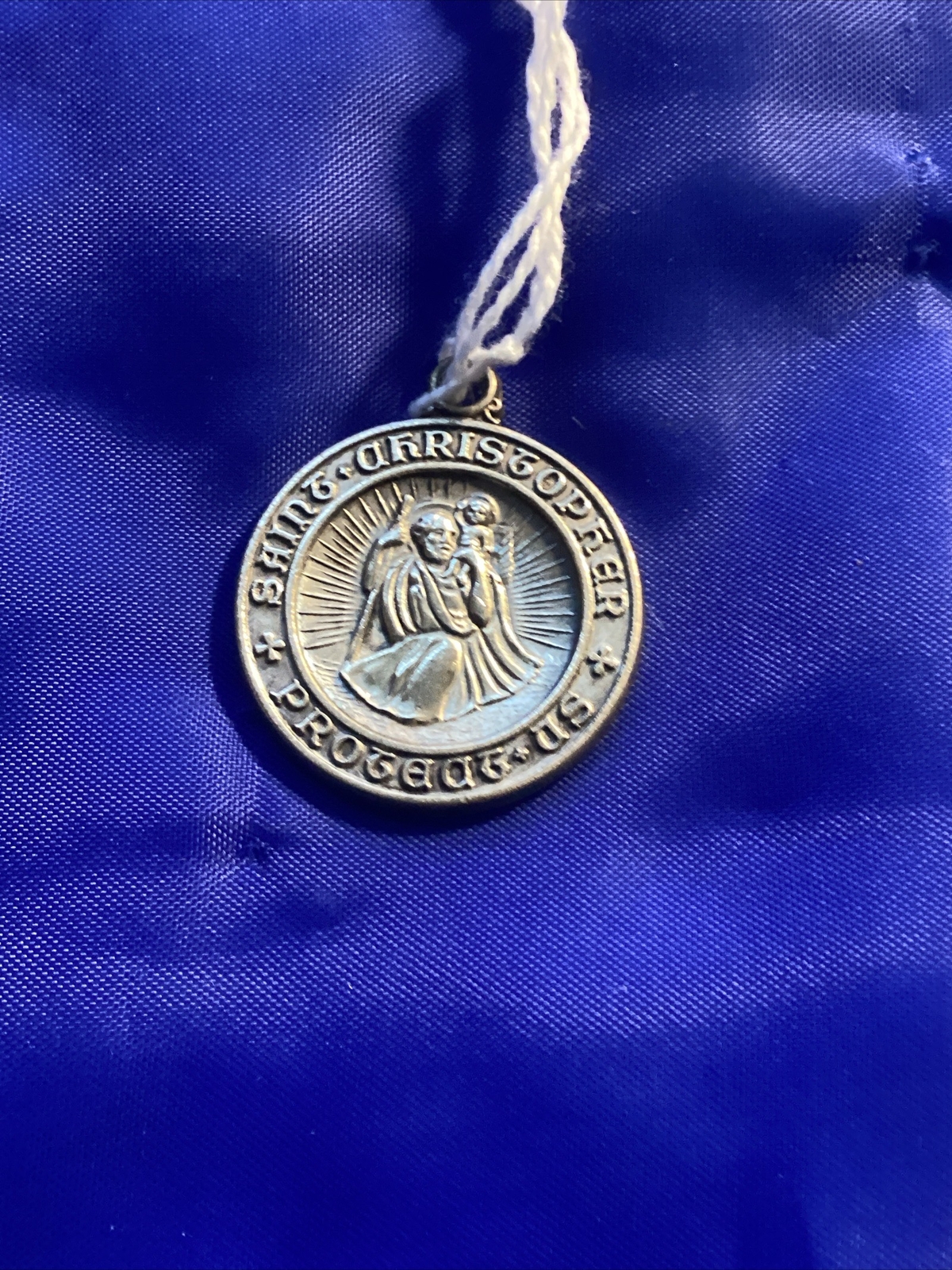 Vintage 1950’s Saint Christopher Proteat From Rev. G.J. Carcich Medal Pendant