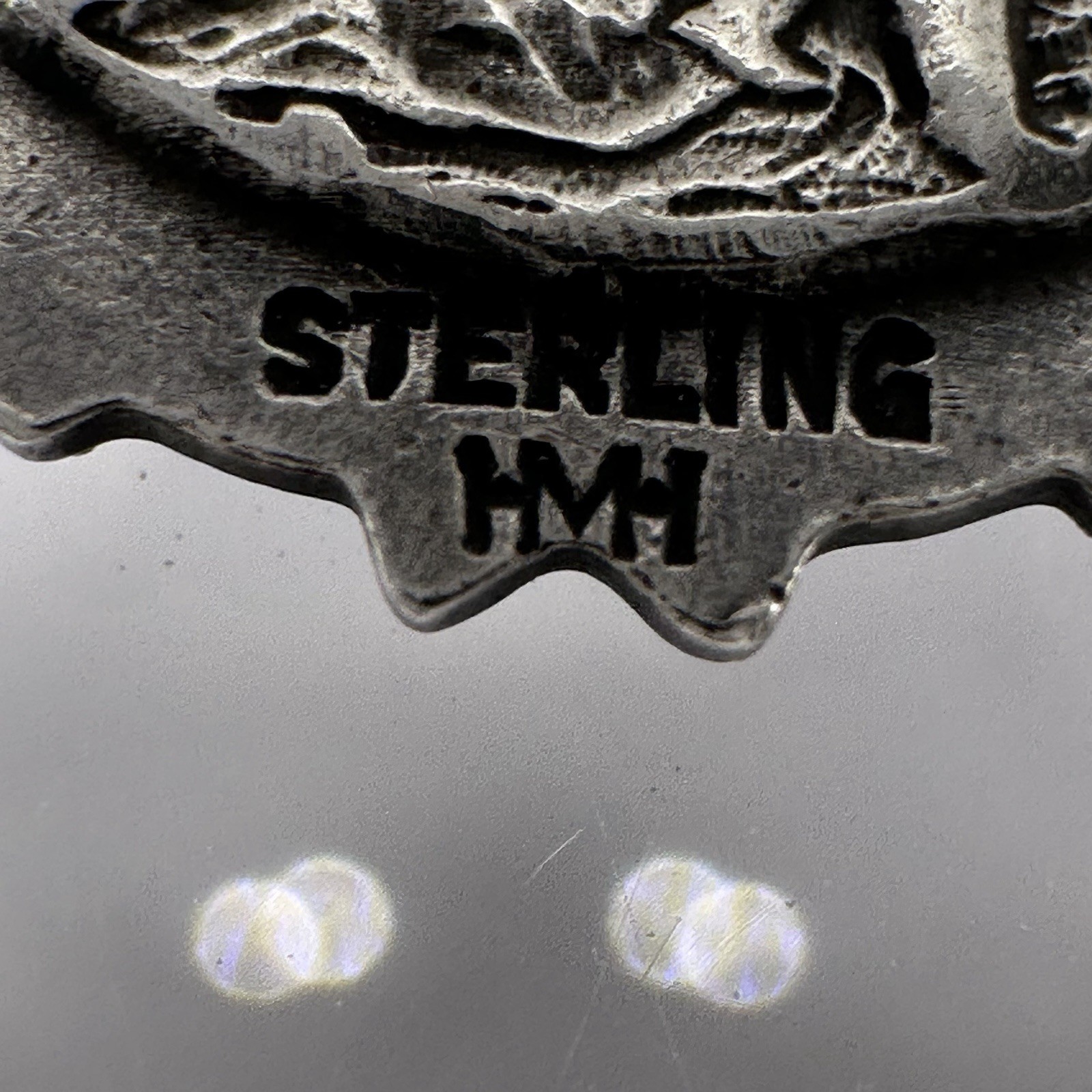 St Anne Teaching Virgin Mary Pendant Madonna Child HMH Sterling Silver Medal