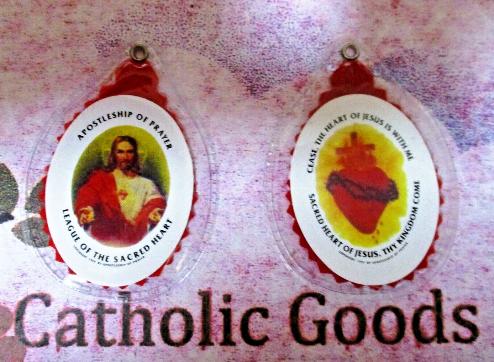 Sacred Heart Badge in Soft Plastic NEW