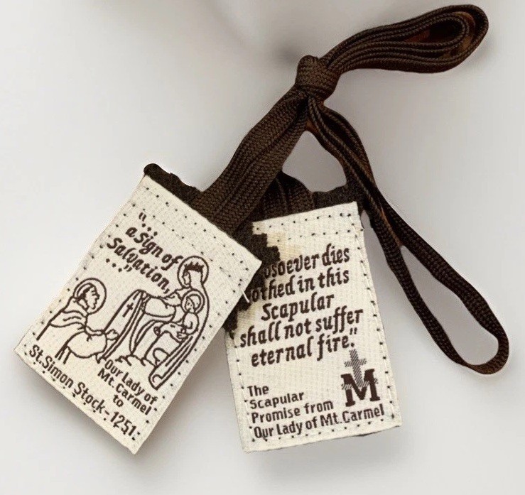 Brown Scapular, 10 Pack Bulk Scapulars Catholic Mary Our Lady Mount Carmel