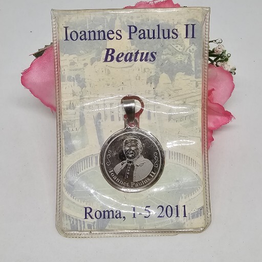 John Paul II Beatus Silver Tone Prayer Pendant NEW