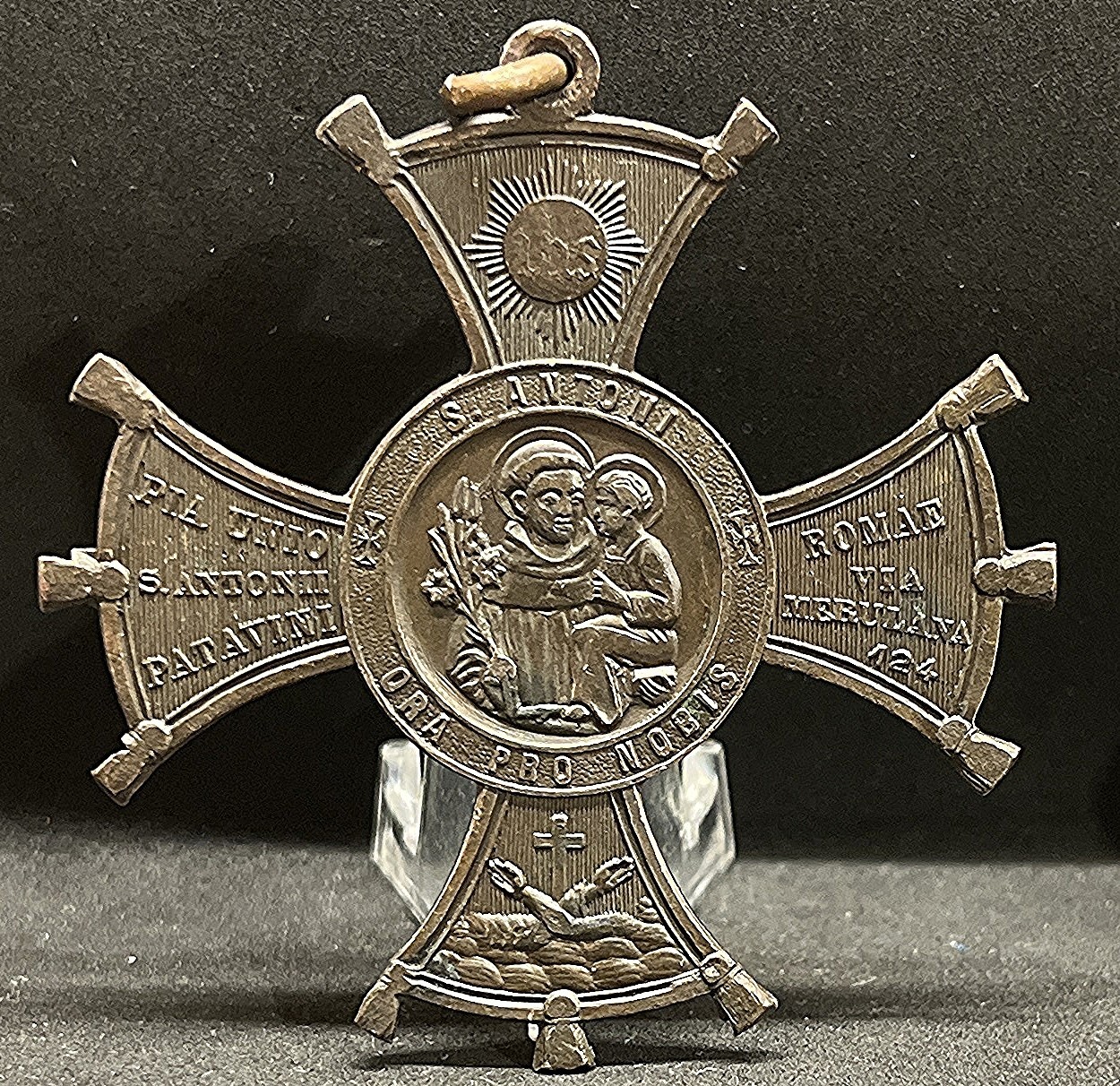 Italy Rome 1892 Pope Leo XIII – S. Anthony of Padua large cross beautiful piece!
