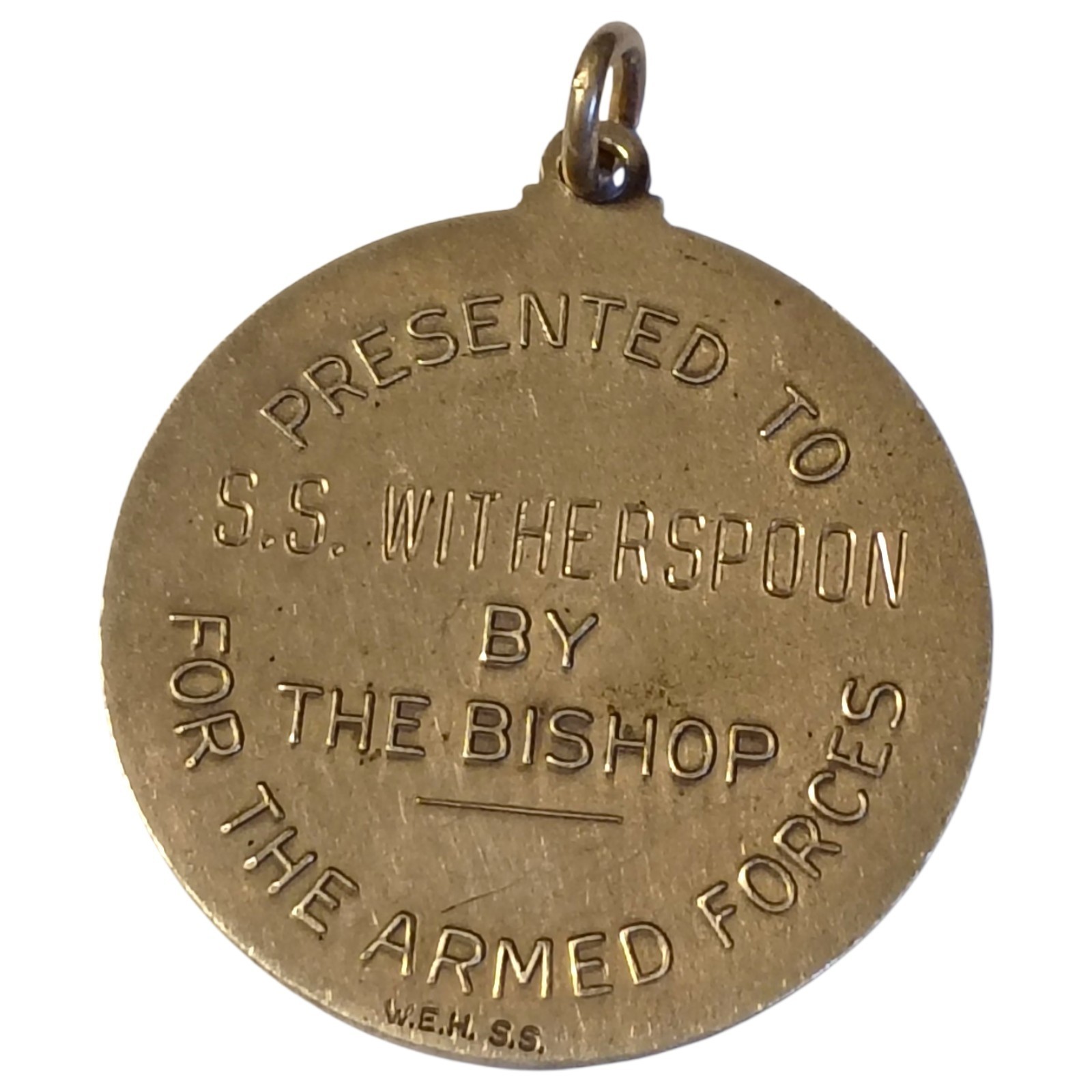 1950s Episcopal Armed Forces Sterling Silver Medal Engraved