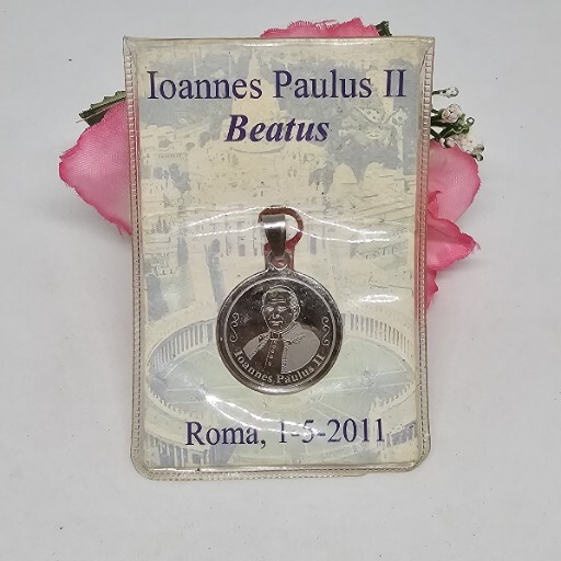 John Paul II Beatus Silver Tone Prayer Pendant NEW